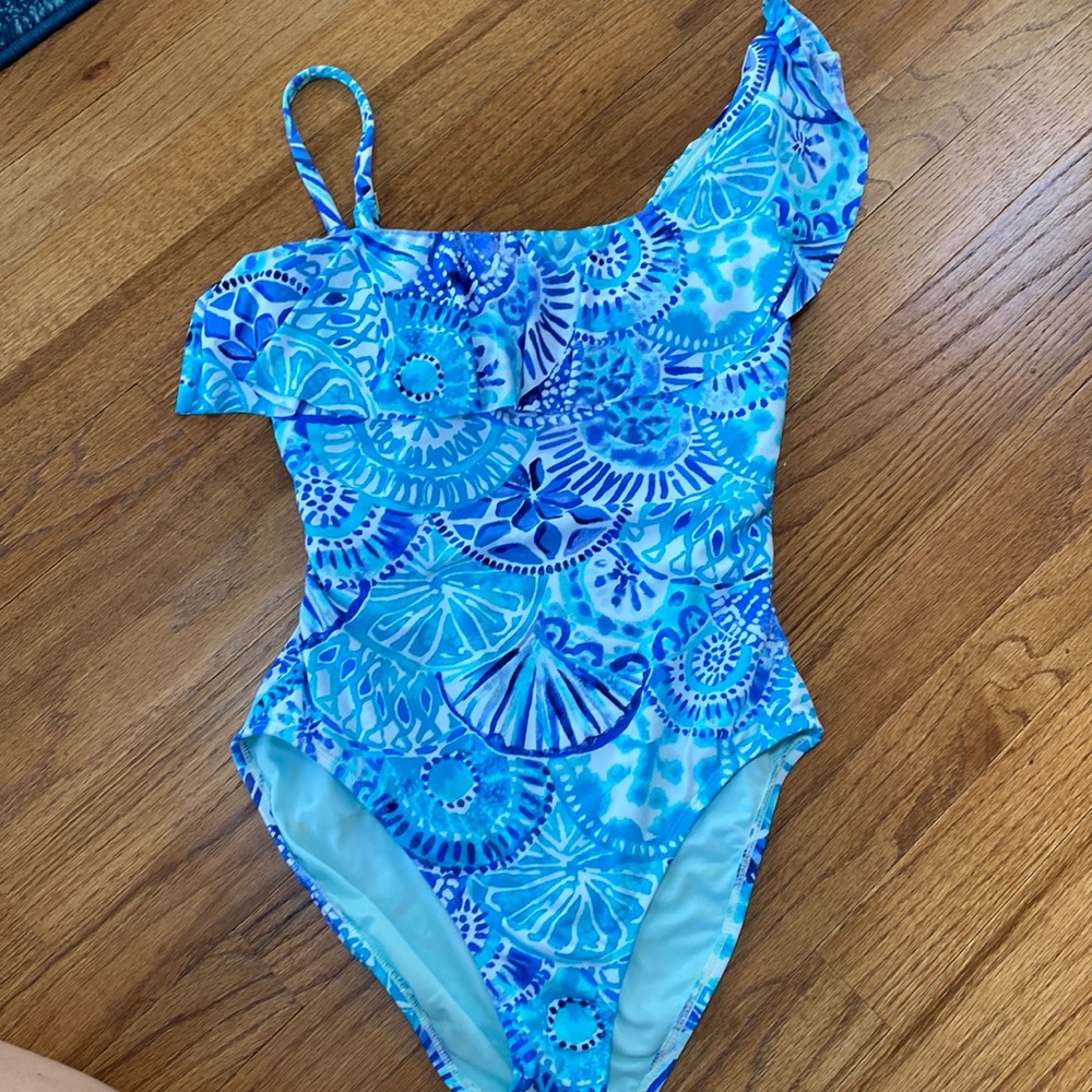 Lilly Pullitzer asymmetric swimsuit